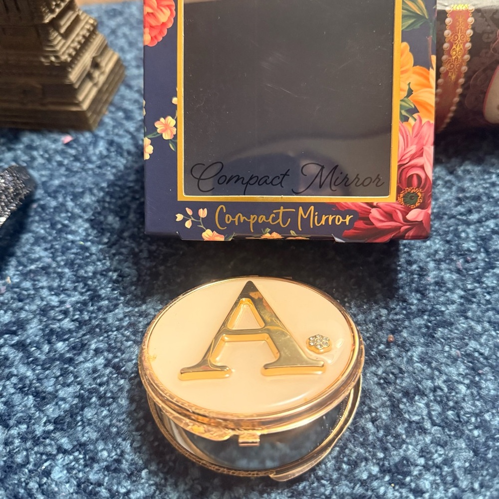 Pink Sky Gold Compact Mirror - Picture 3 of 5